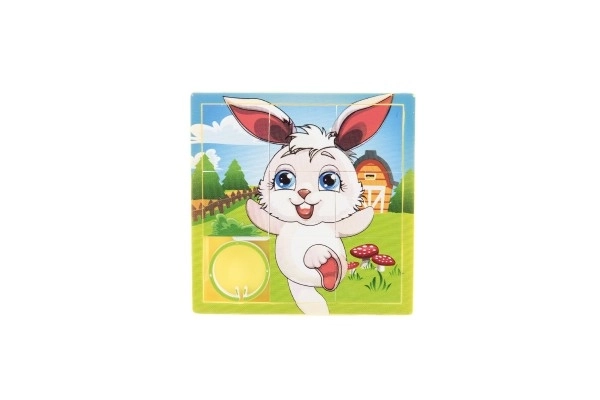 Flyttepuslespil dyr plastik 10cm ass. mix typer i pose