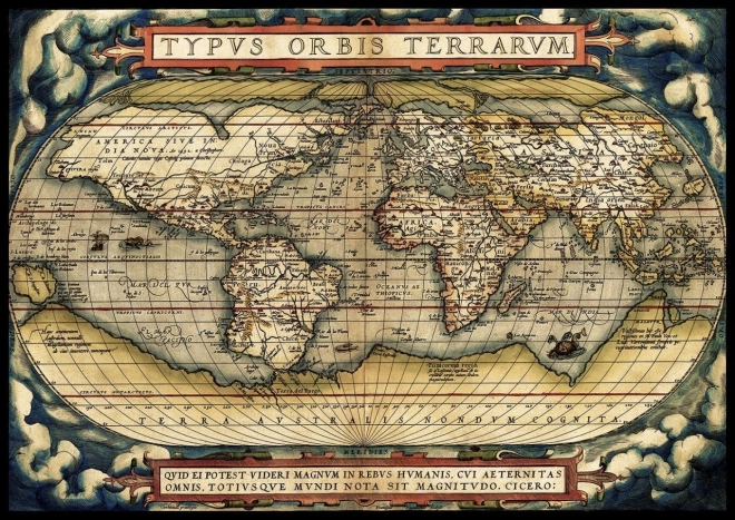 ART PUZZLE Puslespil Første moderne atlas fra året 1570, 3000 brikker