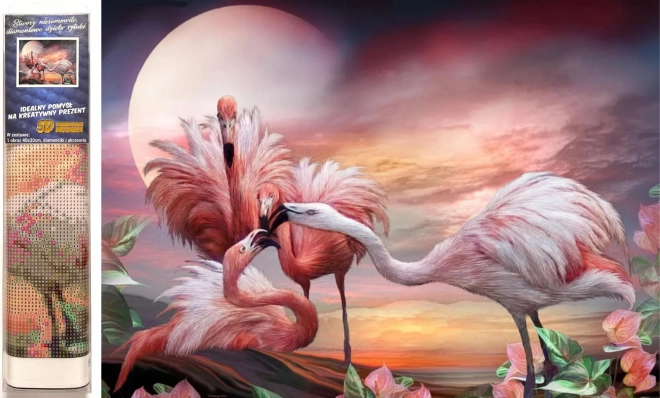 Norimpex diamantmaleri Rosafarvede flamingoer 30x40 cm