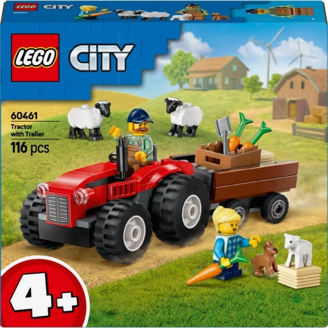 LEGO® City 60461 Rød traktor med trailer og får