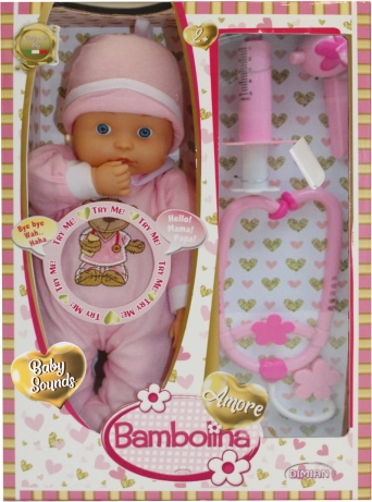 Baby Bambolina Amore 33 cm med lægesæt