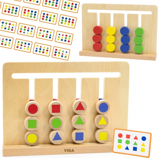 VIGA logikspil – farver og former Montessori