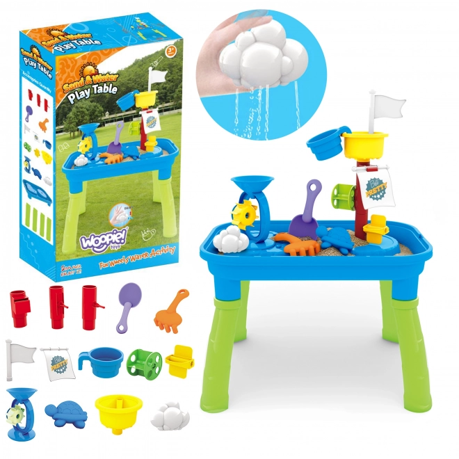 woopie børnespillebord vand 2i1 piratskib