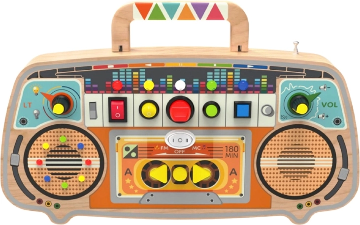 Træradio med FM – interaktiv aktivitetsplade til børn