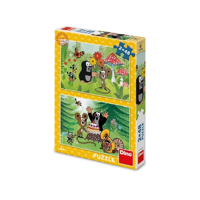 Dino Puzzle Muldvarpen Fest