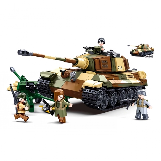 Sluban Kampen om Budapest M38-B0980 Tysk tung tank Tiger II 2 i én