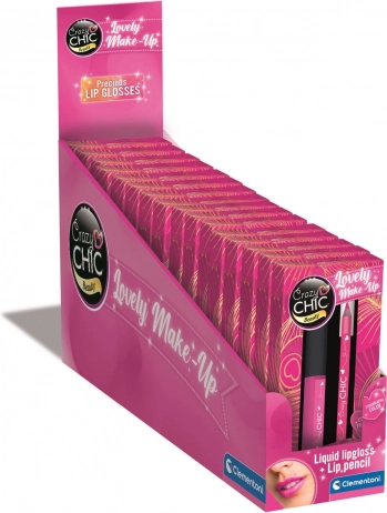 Sæt med lipgloss og lipliner Pink Power CRAZY CHIC