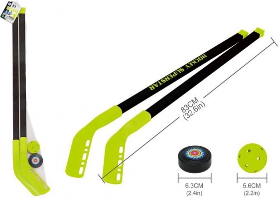 Hockeysæt med puck og bold