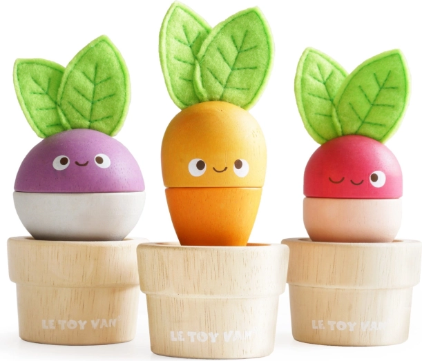Træblomsterpotter med grøntsager fra LE TOY VAN