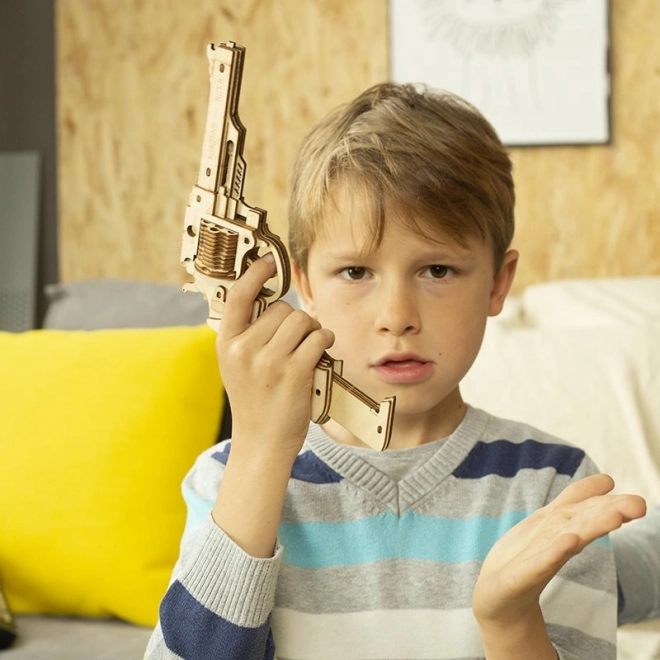 RoboTime 3D træ mekanisk puslespil Revolver Corsac