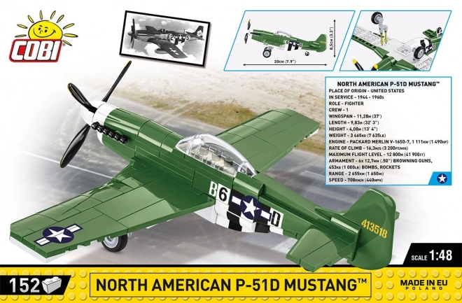 Byggesæt Fly P-51D Mustang COBI