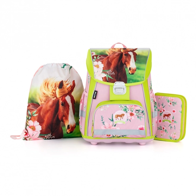 Skolesæt 3 dele PREMIUM hest