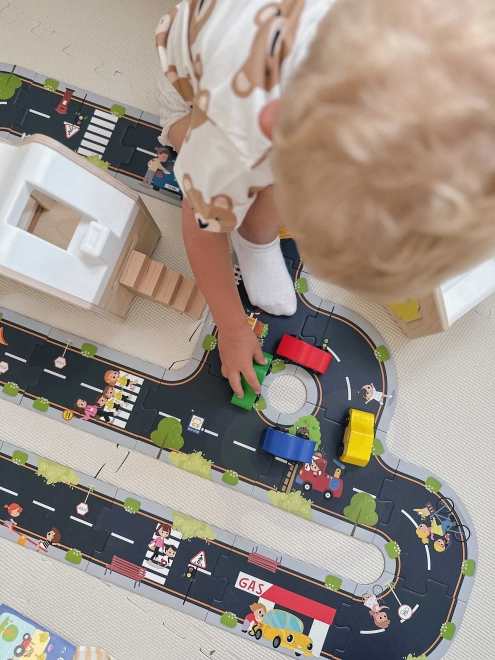 Tooky Toy Autovej Puslespil