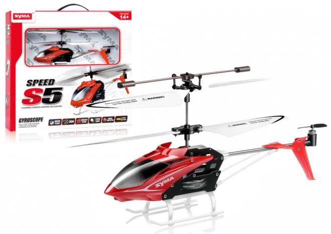 Fjernstyret helikopter Syma S5 rød