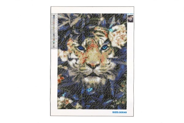 Diamantmaling Skjult Tiger 30x40 cm