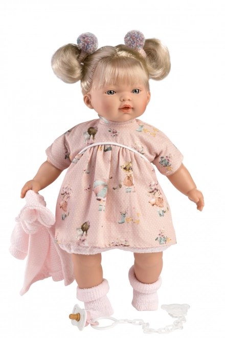 Llorens 33152 AITANA - realistisk dukke med lyde og blødt stoflegeme - 33 cm
