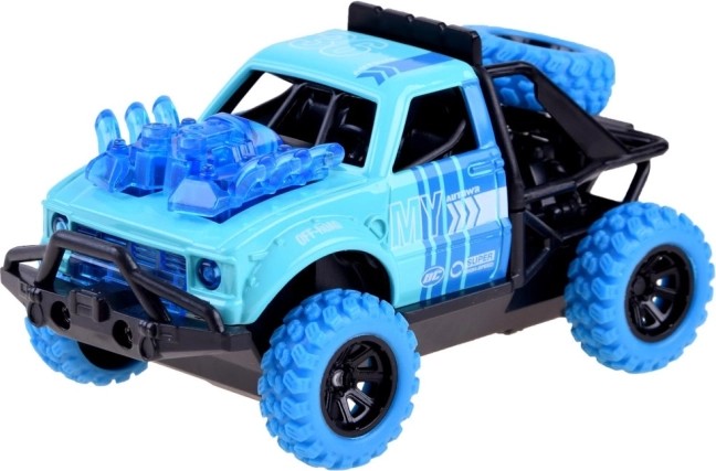 Metalbil 4x4 Predator med lys og lyde – Blå