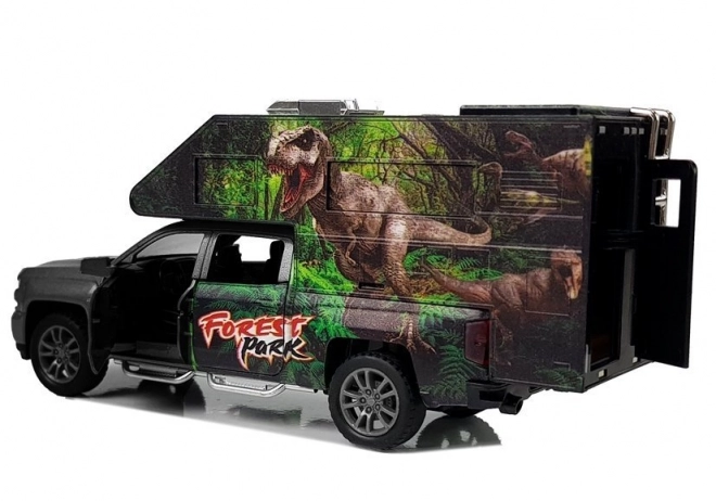 Sort campingvogn med dinosaurer 1:32