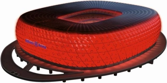 Byggesæt Allianz Arena natudgave med LED-belysning