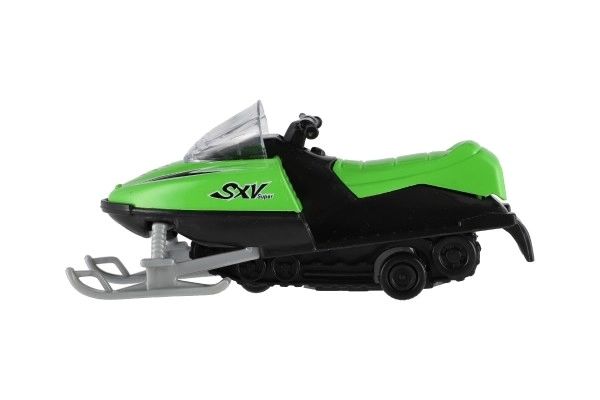 Legetøjssnescooter metal/plast 13 cm, optrækkelig, 6 farver