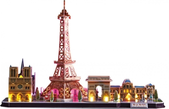 Lysende 3D puslespil CityLine Panorama Paris