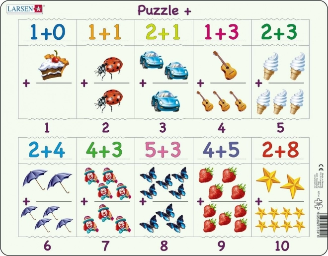 Larsen Puzzle Addition med Billeder 20 Brikker
