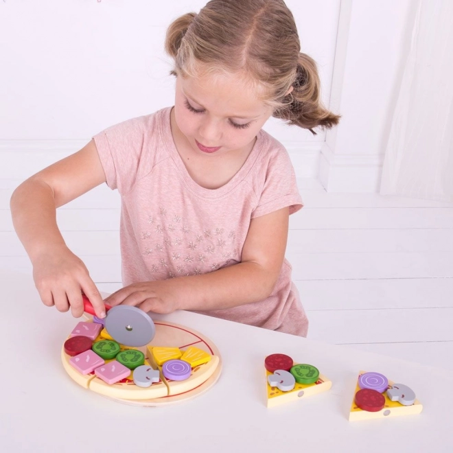 Bigjigs Legetøj Træskæringspizza