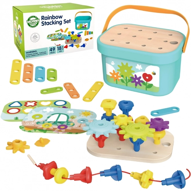 Woopie Grøn Konstruktion Box Motorisk Montessori 12i1