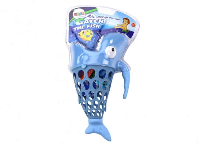 Kurv til fisk Shark Fish Håndtag Blå