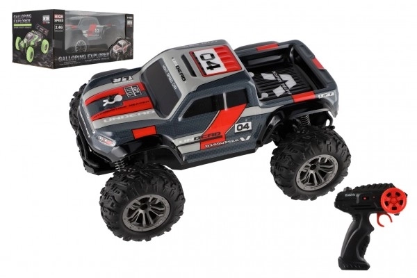 Auto RC Pick Up Terræn grå-rød