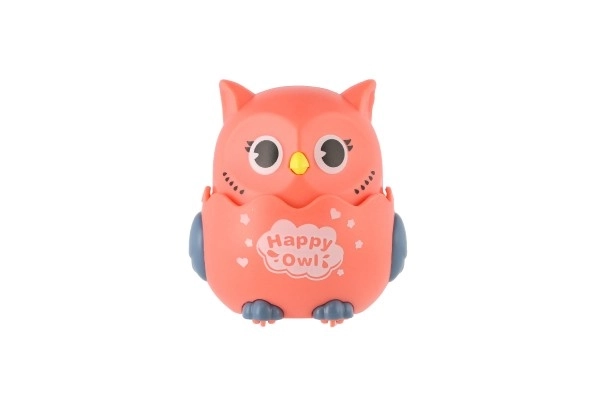 Sovy Happy Owl plastik 7x8 cm kørende