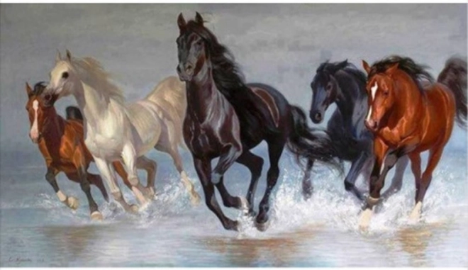 Diamantmaleri NORIMPEX – hesteflok 80 × 40 cm