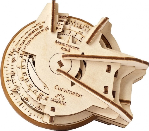 UGEARS træ mekanisk kurvemåler STEM – 3D puslespil (opisometer)