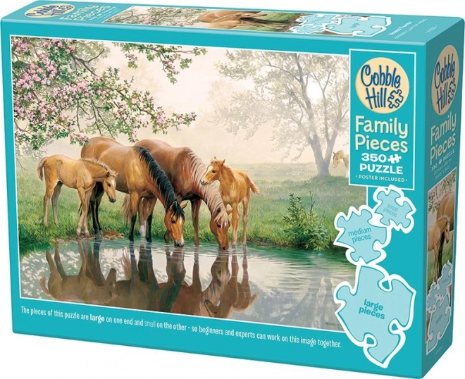 COBBLE HILL Familie puslespil Hestefamilien 350 brikker