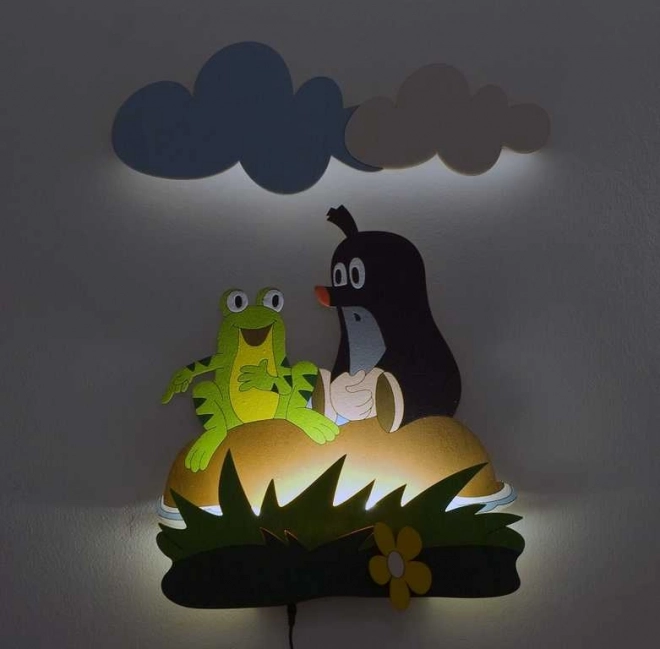 Børne LED-lampe Muldvarpen og frøen
