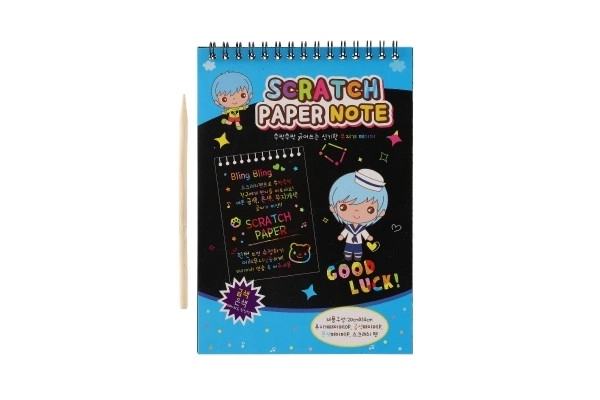 Skrab notes farvet 10 ark 20x14cm 2 farver i pose