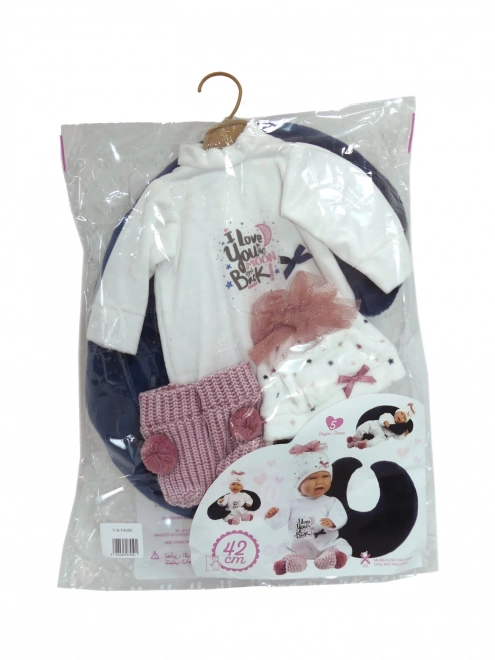 Llorens M740-50P tøj til dukke baby NYFØDT størrelse 40-42 cm
