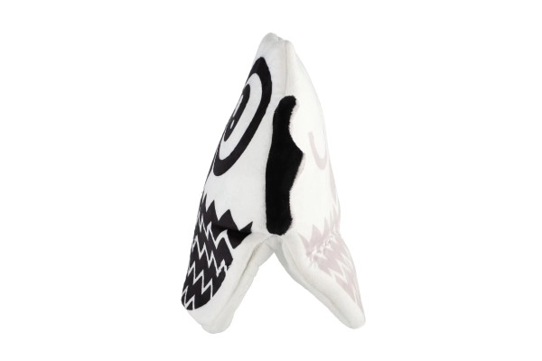 Plys pude 35x30cm sort/hvid i pose 0+