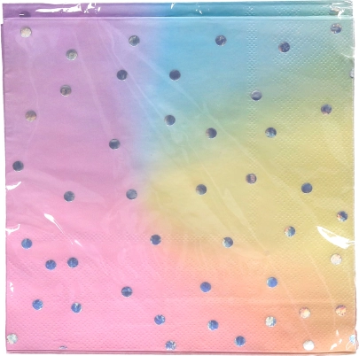 Partyservietter Pastel 33x33 cm