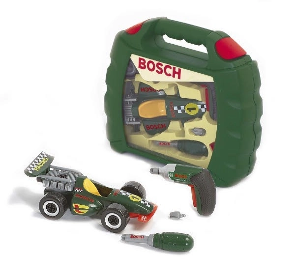 Bosch-kuffert med bil og boremaskine