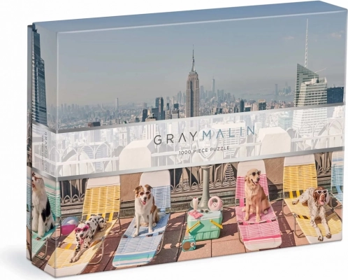 Puslespil Gray Malin hunde i New York 1000 brikker