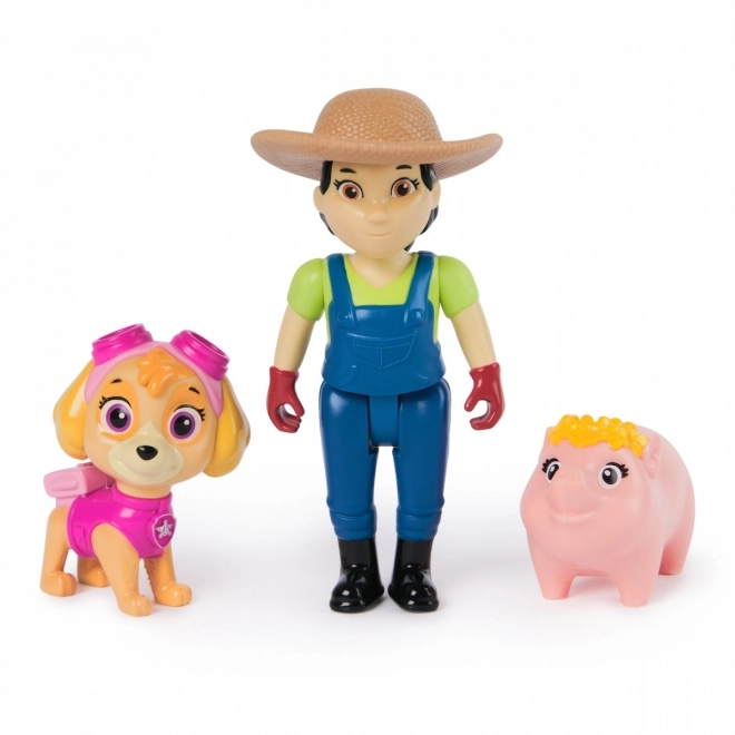 Sæt med figurer fra Paw Patrol Skye og landmand Yumi