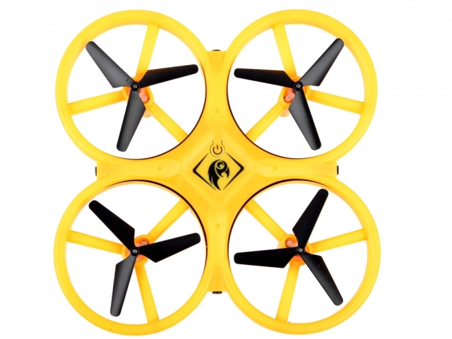 Drone styret med håndbevægelser + fjernbetjening Quadcopter RC0573 – Gul