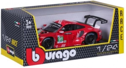 Metalmodelbil Bburago Porsche 911 RSR LM 2020 i skala 1:24