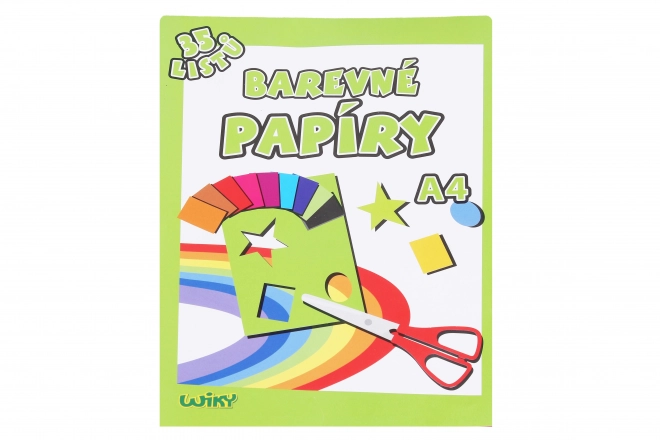 A4 farvet papir, 35 ark, 80g