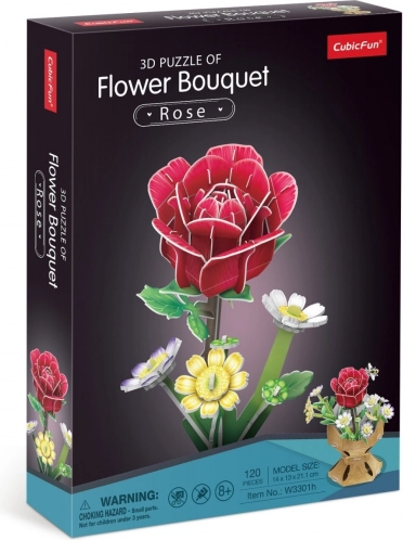 Puzzle 3D Blomsterbuket - Roser