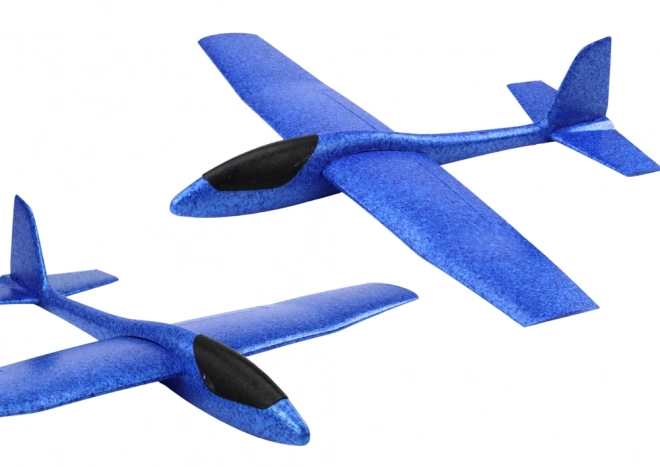 Stor blå polystyren svævefly 68 cm