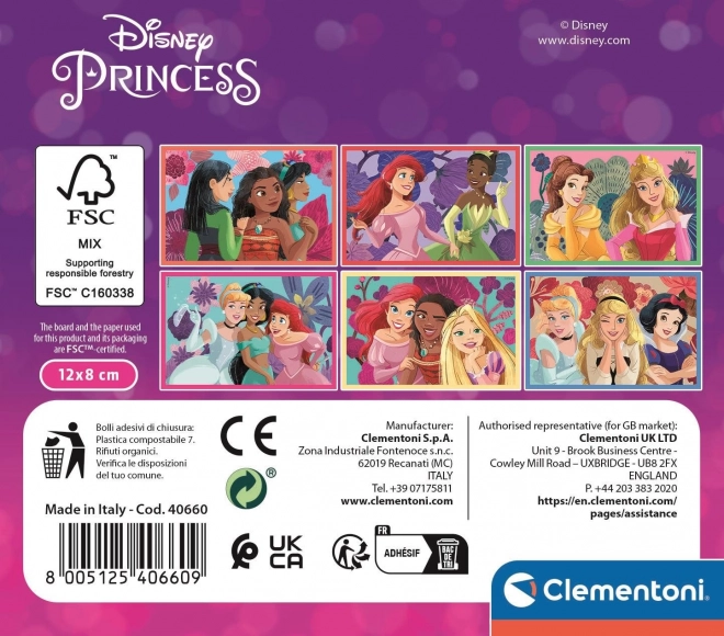 CLEMENTONI Billedklodser Disney Prinsesser, 6 klodser