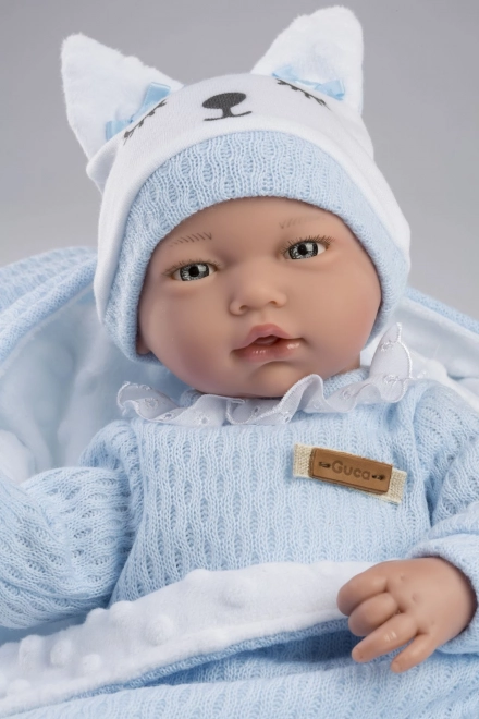 Guca realistisk babydukke med lyde 38 cm