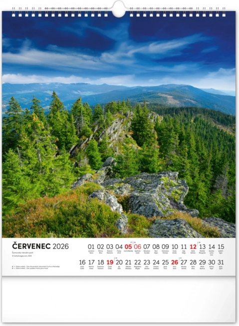 Vægkalender Šumava 2026